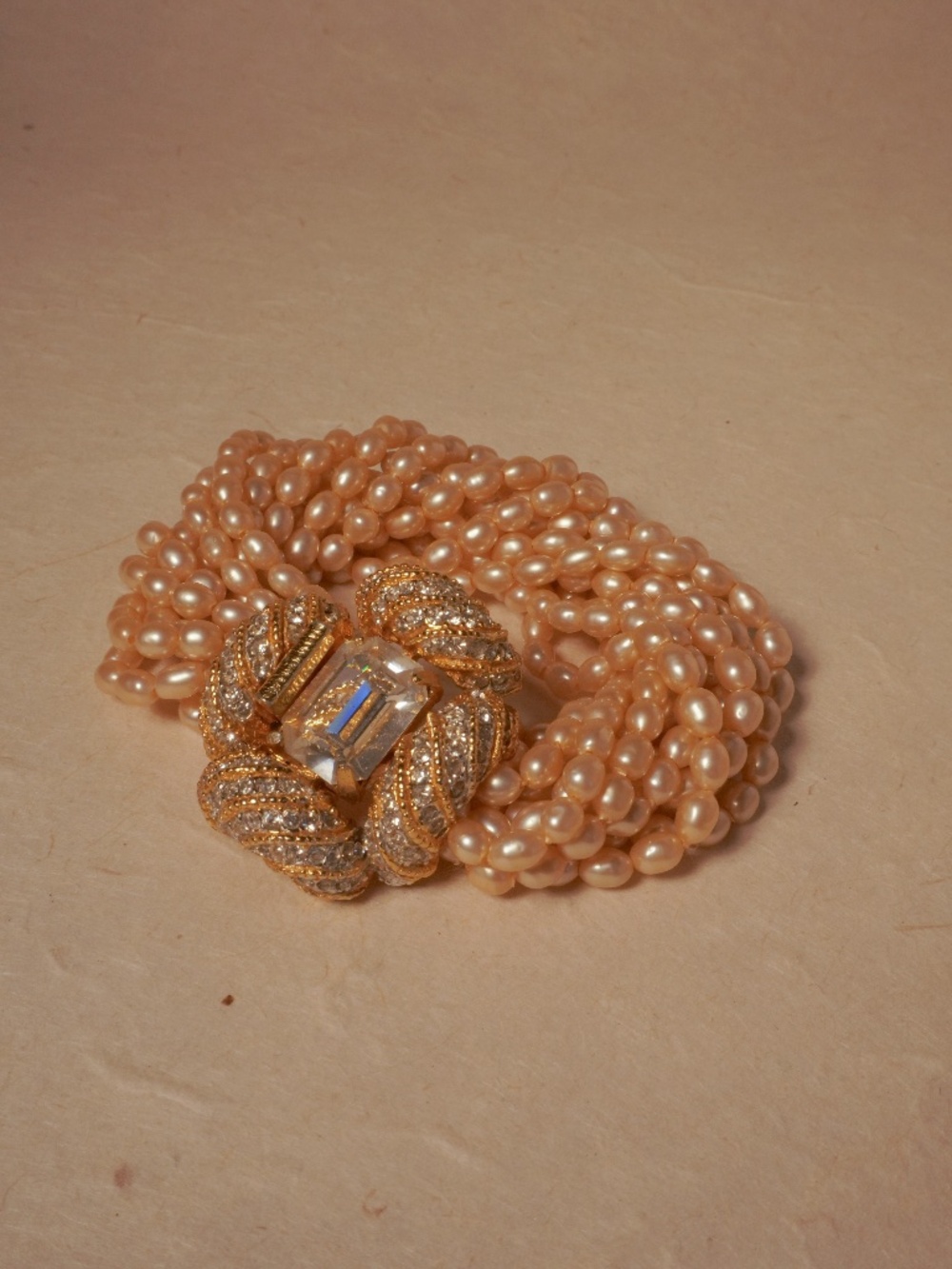 30. Vtg K.J.L. For Laguna faux pearl bracelet